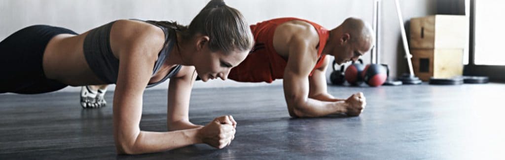 two people receiving personal training